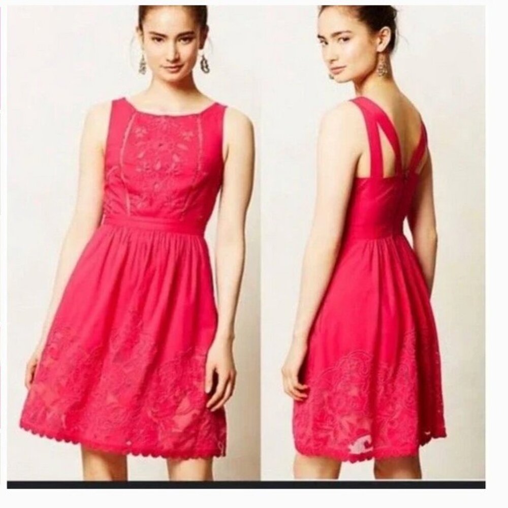 MOULINETTE SOEURS / ANTHROPOLOGIE Rhodendrum Dress - Size 4